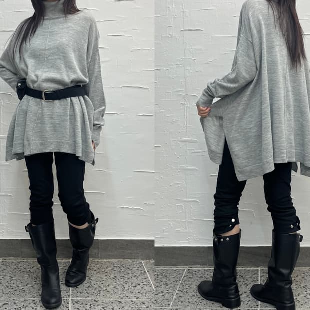 Flowy gray knit