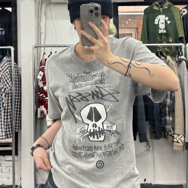 올드 스투시 스컬 티셔츠