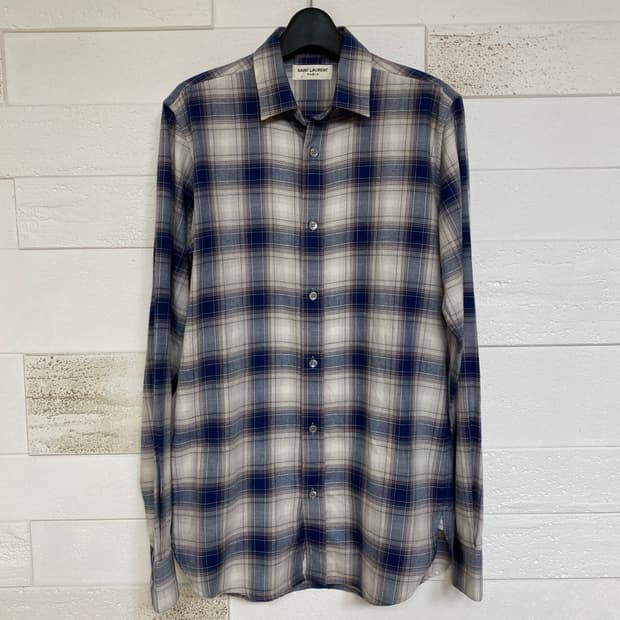 생로랑 15fw 플란넬 셔츠