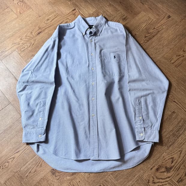 [L]90's 폴로 랄프로렌 BIG SHIRT 스카이블루 옥스포드 셔츠