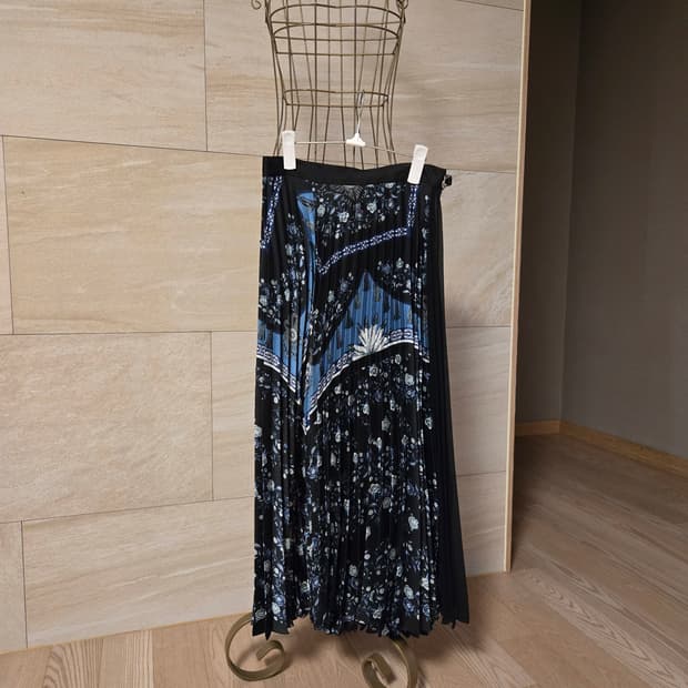 [1] sandro 산드로 플리츠 랩 롱스커트