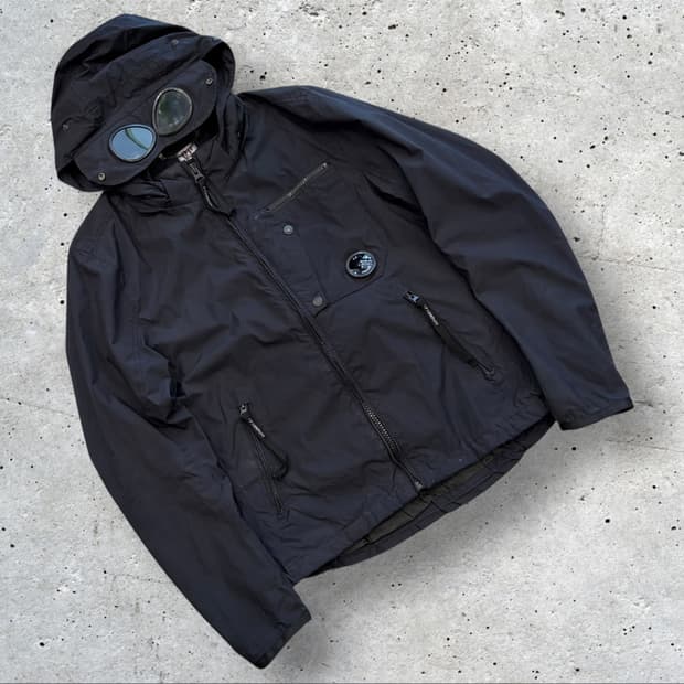 [105] 15FW CP 컴퍼니 고글 후드 자켓 블랙 D2