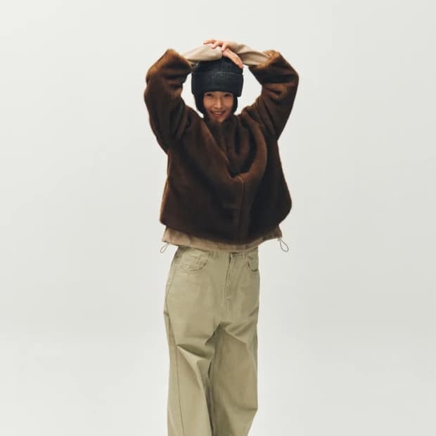 플리즈프로젝트 퍼자켓 브라운