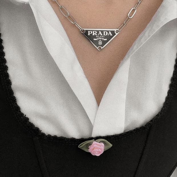 프라다 빈티지 정품 목걸이 업사이클링 남자목걸이 남여공용