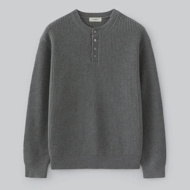 파브레가 헤비 코튼 헨리넥 니트