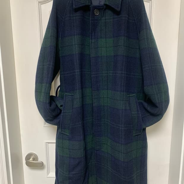 타탄체크 발마칸코트 M