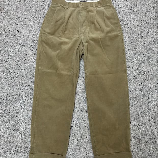 폴로 랄프로렌 베이지 투턱 코듀로이 팬츠