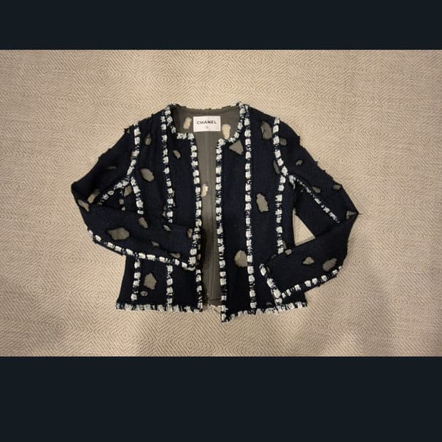 샤넬 트위드 자켓 38 급처