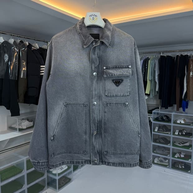 [리오브] 프라다 데님 블루종 자켓