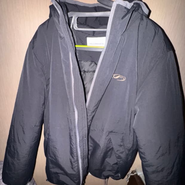 필루미네이트 오버핏 심볼 로고 후드 패딩