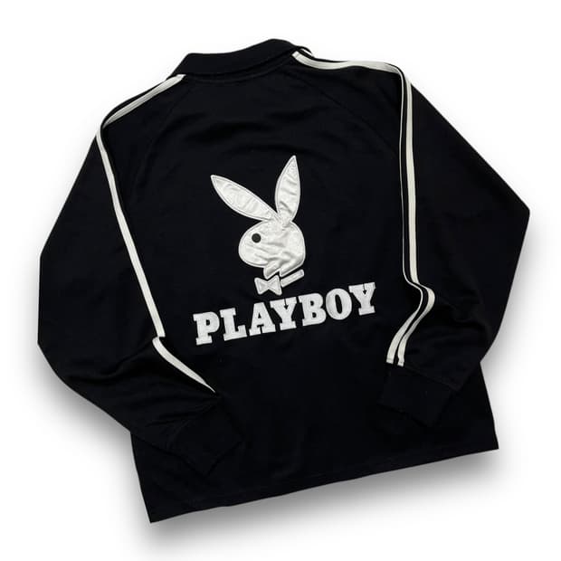 플레이보이 00s 빅로고 딥 다크 빈티지 트랙탑 져지