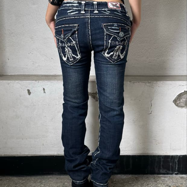 Laguna beach heavy stitch denim jeans