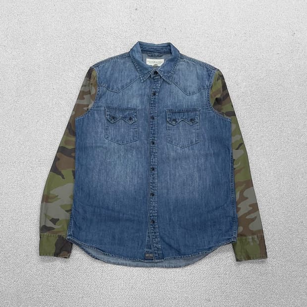 데님앤서플라이 랄프로렌 카모 데님 셔츠