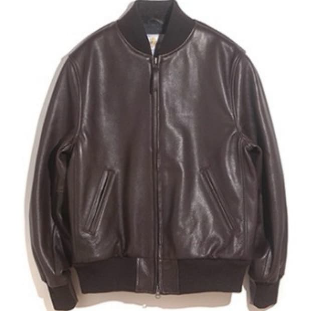 [골든베어] 네이키드 카우레더 베이스볼 자켓 / XL