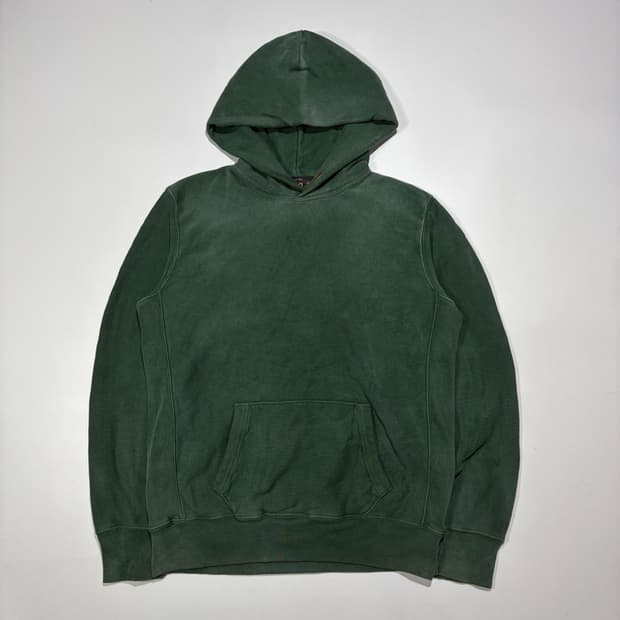 RRL 더블알엘 그린 워싱 후드 티셔츠