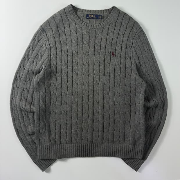 Polo 폴로 랄프로렌 신형 멜란제 그레에 케이블 니트