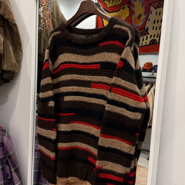 Vtg 빈티지 스트라이프 울 니트
