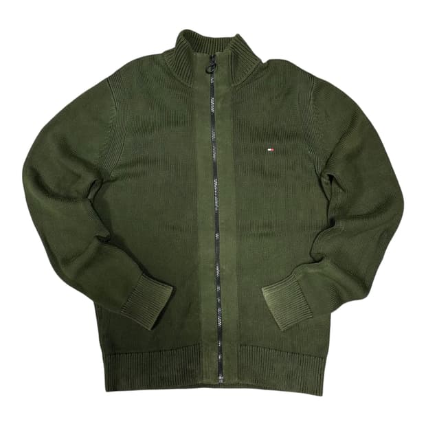 ✨ (바배) 타미 힐피거 카키 니트 집업 