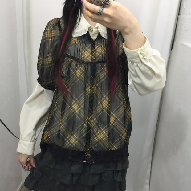 체크 소녀 코디 🍄