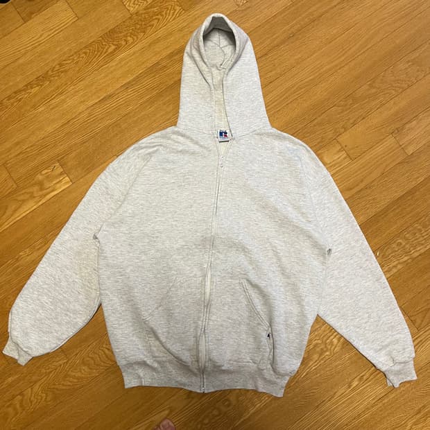 [XL] 90s USA 러셀 후드집업 라이트 그레이 