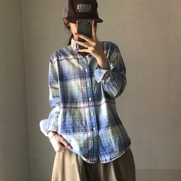 폴로 빈티지 체크셔츠