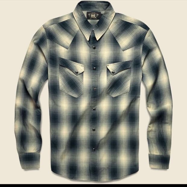 RRL 옴브레 웨스턴 셔츠 (L) 판매