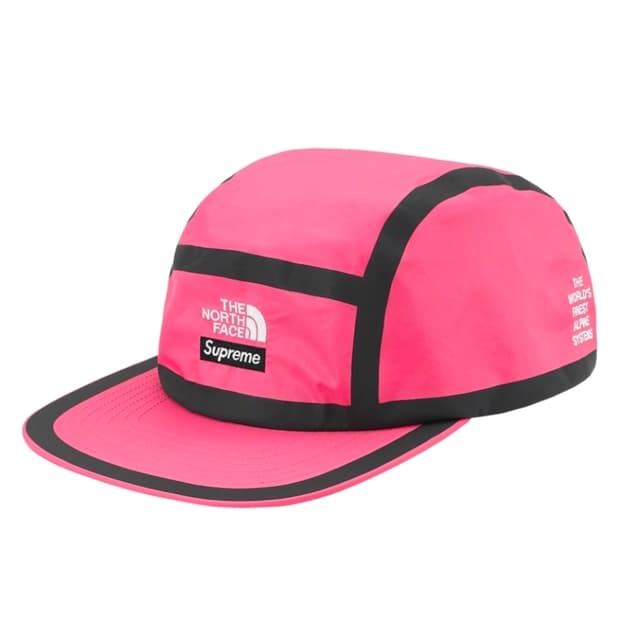 슈프림 x 노스페이스 서밋 시리즈 아우터 테이프 심 캠프캡 핑크