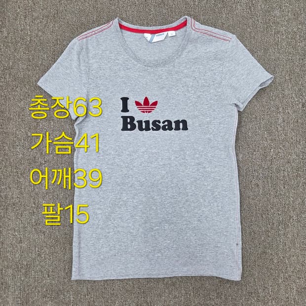 95 아디다스 BUSAN 여성 반팔티 그레이