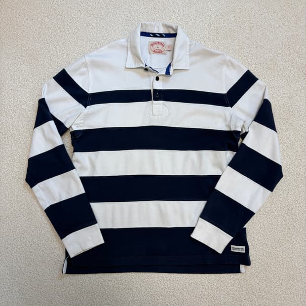 브룩스브라더스 스트라이프 럭비티 L