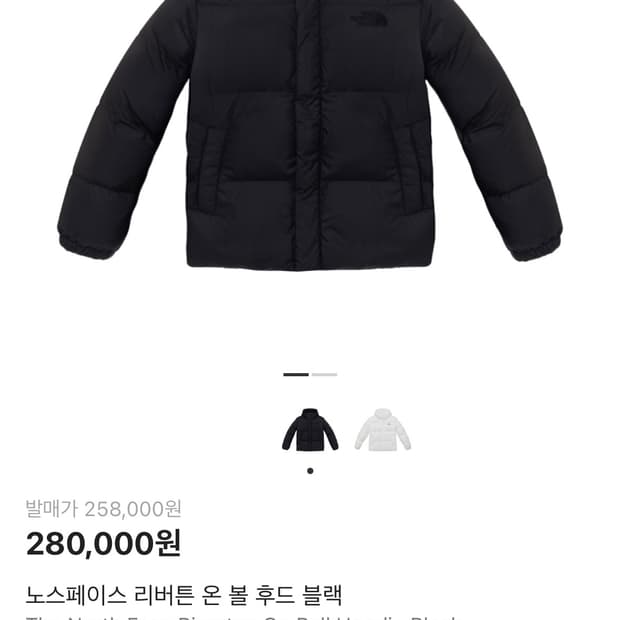 노스페이스 후드패딩