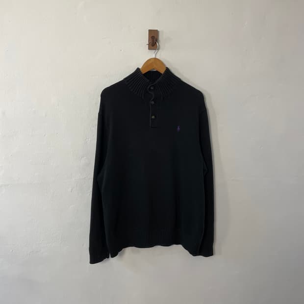폴로 버튼 니트 