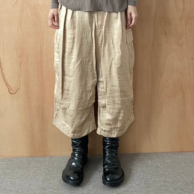지에다 와이드 크롭 팬츠