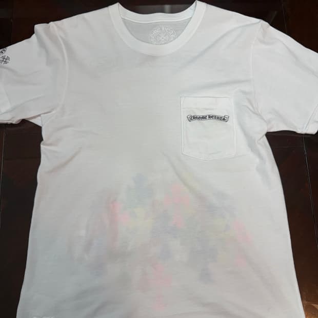 크롬하츠 정품 멀티컬러 세메터리 화이트 구하기 어려운 반팔티 팝니다.!!