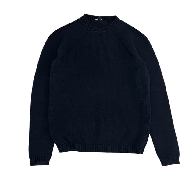 띠어리 네이비 코튼 니트