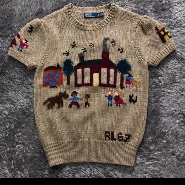 [[여성 S, A급]@ 폴로(POLO) 랄프 로렌 반팔 니트