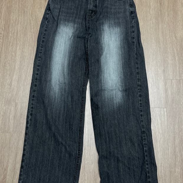 흑청 청바지 S 와이드 팬츠