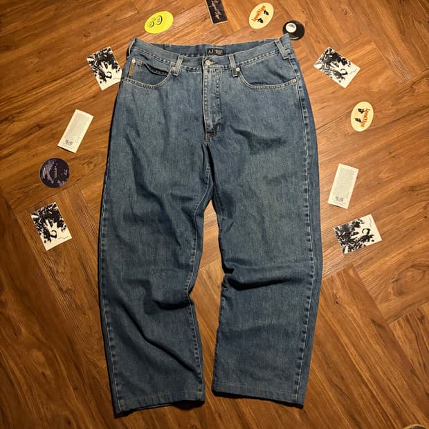ARMANI JEANS 아르마니 진스 람포 와이드 스트레이트 데님