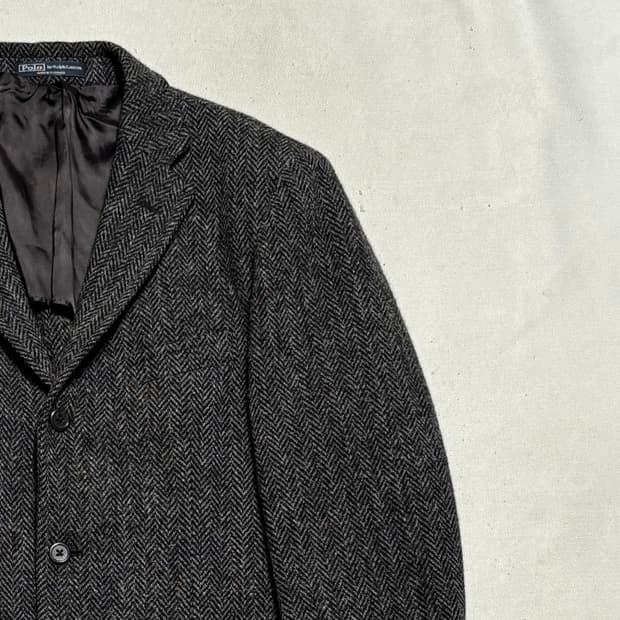 38R 폴로랄프로렌 버진 울 헤링본 블레이져