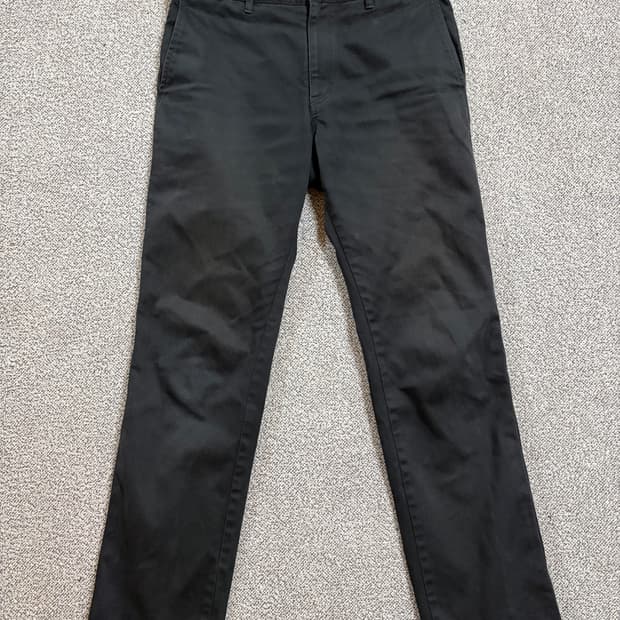 꼼데가르송 옴므 코튼 팬츠 블랙