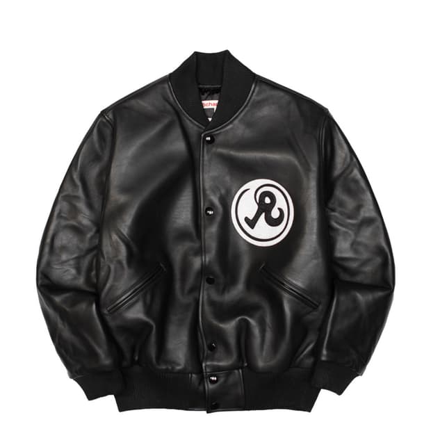 [새상품] 리차드슨 레더 바시티 자켓