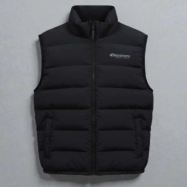 105)DISCOVERY 디스커버리 구스다운 패딩조끼 블랙