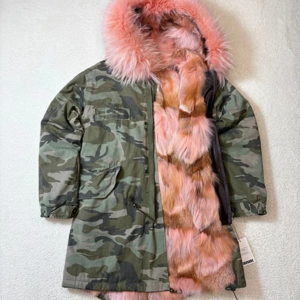 미스터앤미세스 밀리터리 코럴 코요테 퍼 사파리 야상 pn6170