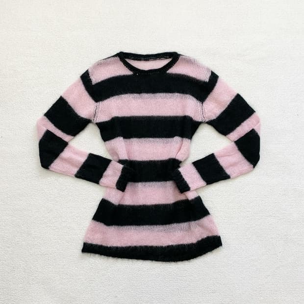 캐캐체 아무깔 펑크 나나 모헤어 니트원피스