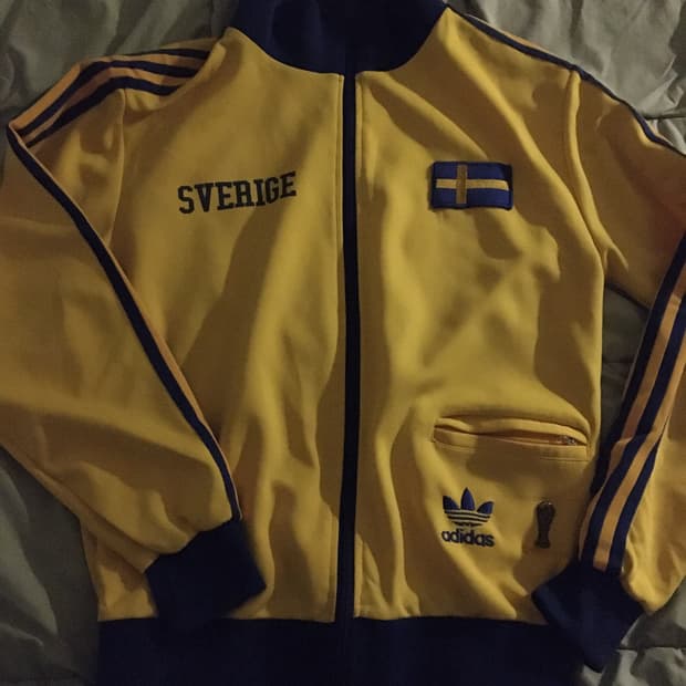 아디다스 스웨덴 트랙탑 져지 옐로우 