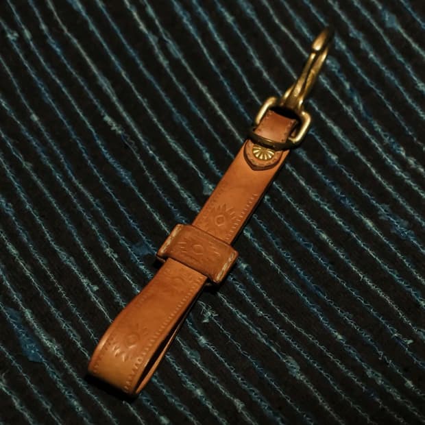 카락터 글러브 홀더 레더 키링