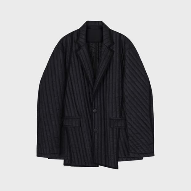 송지오X엘리엇에밀 콜라보 퀼팅 자켓,와이드팬츠