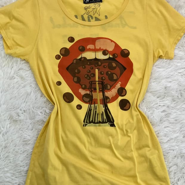 히스테릭 글래머 개나리 엔젤 코크 반팔 1055 y2k 스트릿 갸