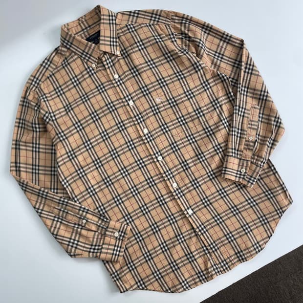 Burberry  버버리 크레스트 자수 노바체크 셔츠