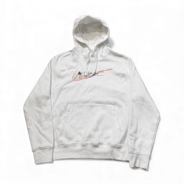 Nike BRS 화이트 스우시 로고 기모후드