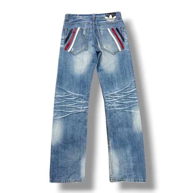 아디다스 x 디젤 데미지 워싱 데님 롱팬츠